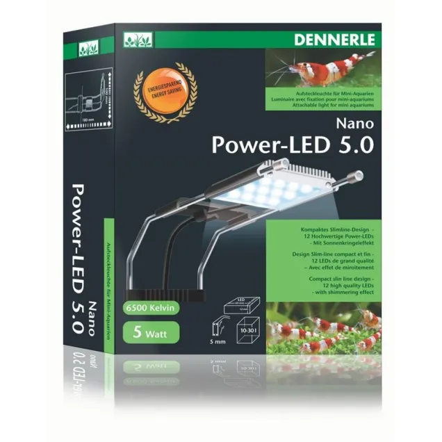 Dennerle 5710 Nano Power LED 5 w Plafoniera Led per Nano acquari
