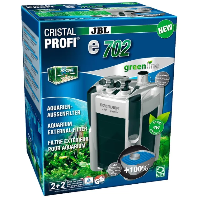 JBL Filtro Esterno Cristal Profi E702 Green Line per acquari fino a 200 litri