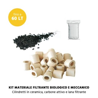 MTB Kit Materiale Filtrante biologico e meccanico per acquari fino a 60 litri MILO 43 e 60
