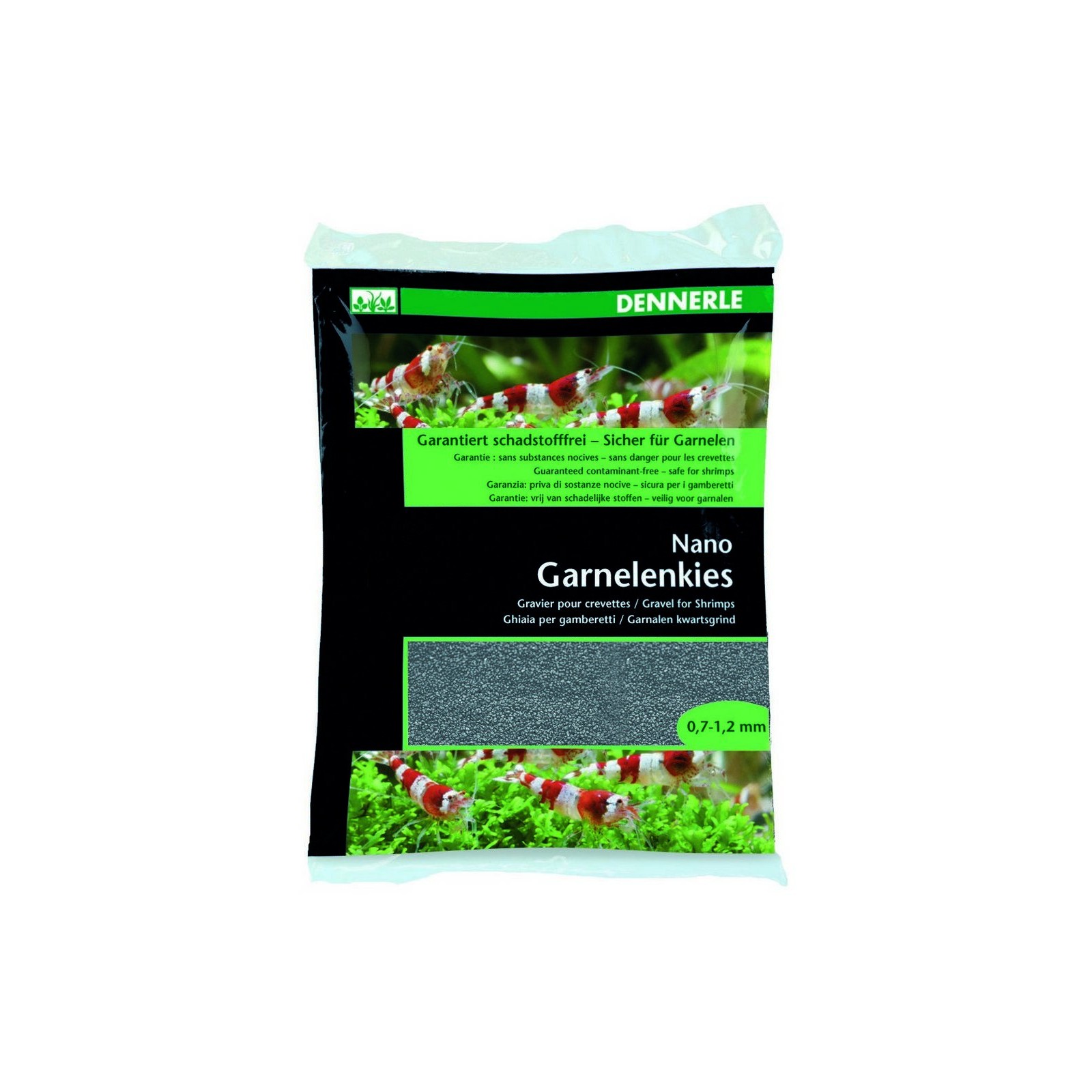 Dennerle 5857 Nano Garnelemkies Arkansas Grigia Ghiaia per gamberetti d'acquario 2 kg