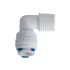 Raccordo a gomito 1/4 attacco rapido con filetto maschio 1/4 per impianti ad osmosi
