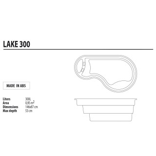 Newa Pond Lake 300 lt Laghetto Termoformato in ABS