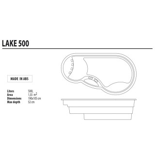 Newa Pond Lake 500 lt Laghetto Termoformato in ABS