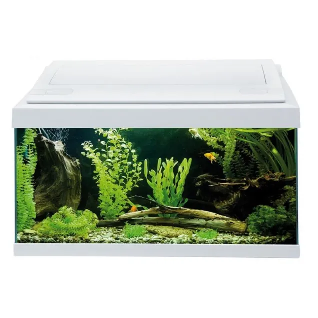 MTB Acquari Milo 60 LED Acquario con tavolino accessoriato 57 L Bianco