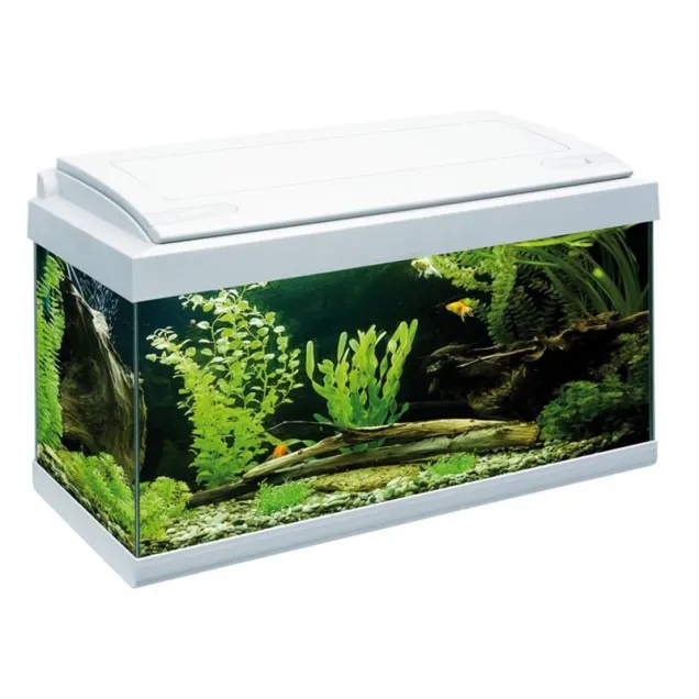 MTB Acquari Milo 60 LED Acquario con tavolino accessoriato 57 L Bianco