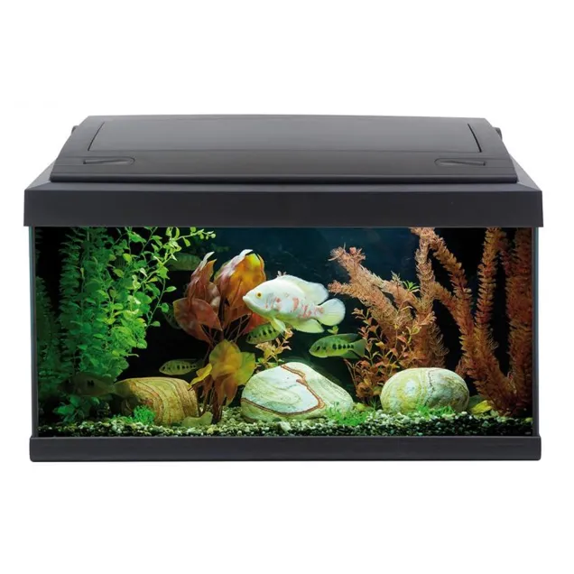 MTB Acquari Milo 60 LED Acquario con tavolino accessoriato 57 L Nero