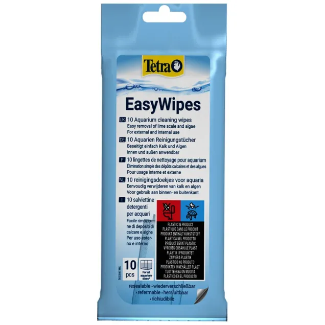 Tetra EasyWipes Panni pulenti per tutti gli acquari utile per pulire le superfici interne dei vetri