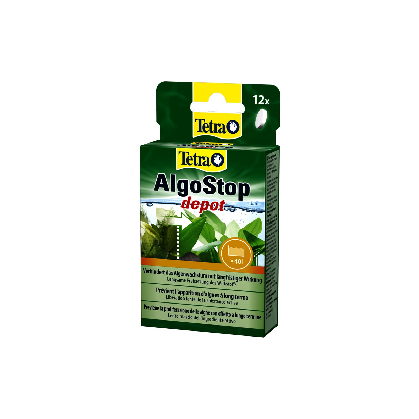 Tetra AlgoStop depot pastiglie per azione contro le alghe filamentose e a pennello in acquario