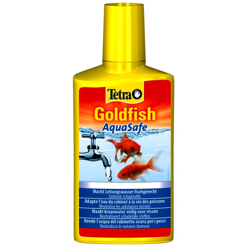 Tetra Goldfish AquaSafe 250 ml Biocodizionatore d'acquario per pesci rossi rende sicura l'acqua di rubinetto