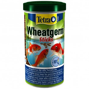 Tetra Pond Wheatgerm Sticks 1 Lt Mangime in stick per temperature basse per pesci da laghetto carpe da giardino e pesci rossi