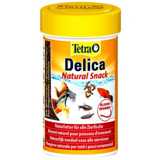 Tetra Delica Chironomus 100% 100 ml Larve rosse di zanzara mangime per pesci d'acquario