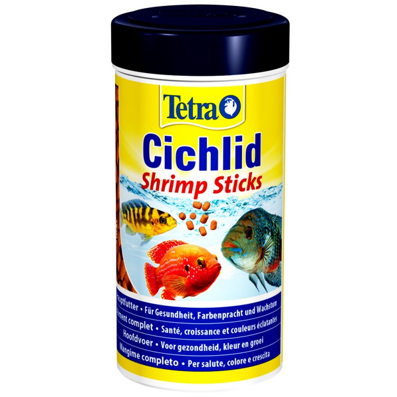 Tetra Cichlid Shrimp Sticks 250 ml Mangime in Sticks per ciclidi carnivori d'acquario con gamberetti