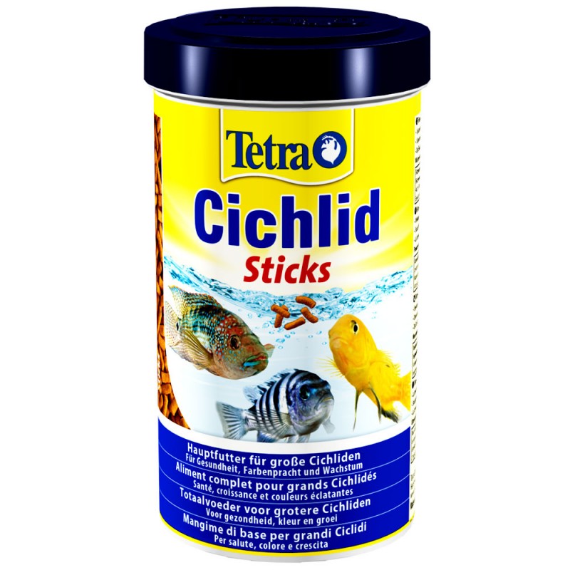 Tetra Cichlid Sticks 1 lt Mangime in sticks per ciclidi e pesci di grossa taglia d'acquario favorisce la crescita