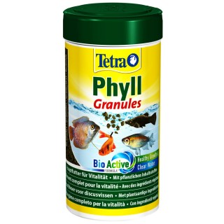Tetra TetraPhyll Granules 250 ml Mangime in granuli per pesci tropicali d'acquario migliora le funzioni biologiche