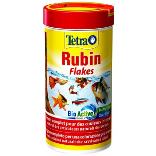 Tetra Rubin Flakes Mangime in fiocchi 250 ml vitaminizzato per pesci d'acquario esalta i colori dopo due settimane