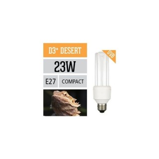 Arcadia Desert Compact Lamp 23W E27 UV-B 10% luce per rettili da terrario esalta i colori - FD3C23X