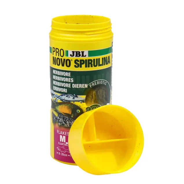JBL Pronovi Spirulina Flakes M - Mangime in fiocchi a base di Spirulina per pesci tra 8 e 20 cm