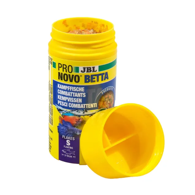 JBL Pronovo Betta Flakes S - Mangime principale in fiocchi per pesci combattenti da 3-10 cm