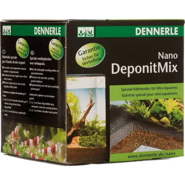 Dennerle 5912 Nano DeponitMix Materiale speciale per fondo di mini acquari Miscela pronta per l’uso 1Kg