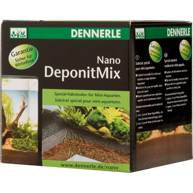 Dennerle 5912 Nano DeponitMix Materiale speciale per fondo di mini acquari Miscela pronta per l’uso 1Kg