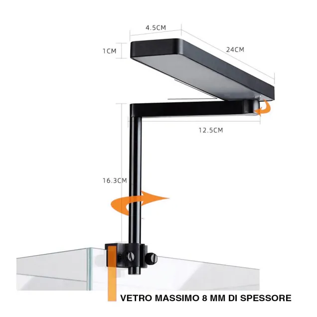Chihiros C II RGB Plafoniera LED 20-36cm 20W 1580lm con controller incluso
