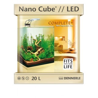 Dennerle 6021 Nano Cube Complete Plus LED da 20 l 25x25x30h cm acquario completo