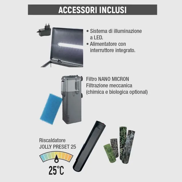 Sicce Acquario Moby Dick 40 New - 22 litri completo di accessori