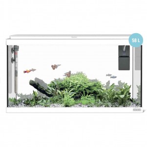 Sicce Acquario Moby Dick 60 New - 58 litri completo di accessori bianco