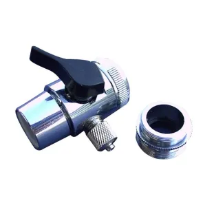 Deviatore per impianto a osmosi inversa con tubo 3/8 e attacco rubinetto 1/2, raccordo maschio e femmina