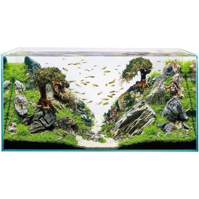 Acquario Oase ScaperLine in vetro extra chiaro con bordi smerigliati per aquascaping