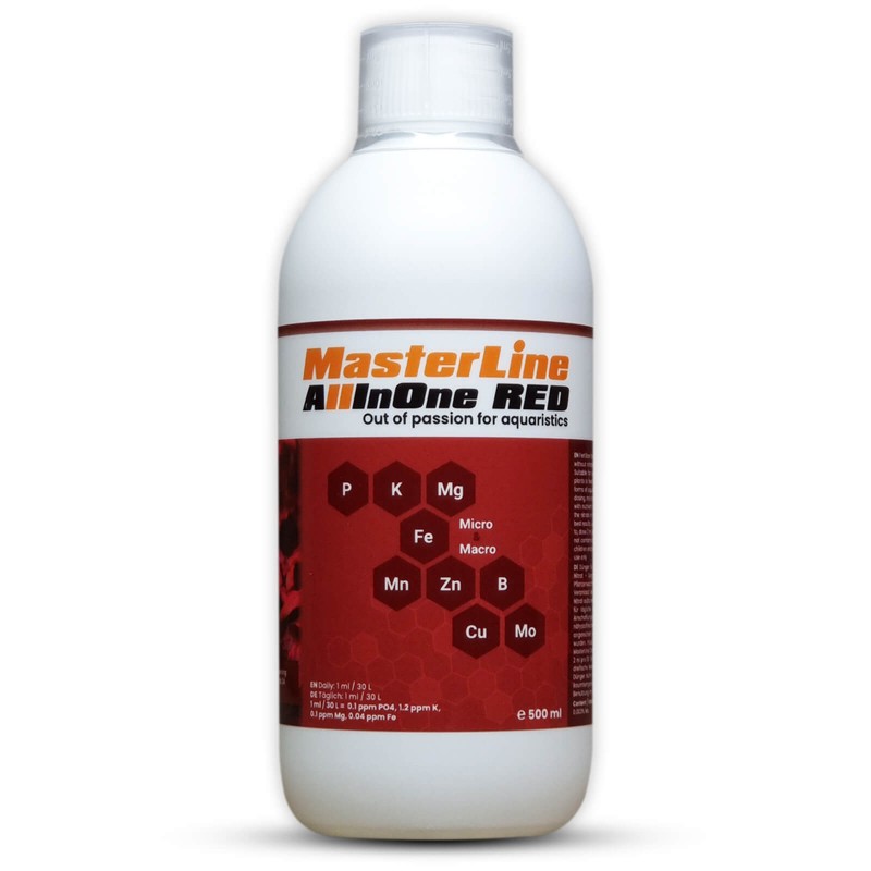 MasterLine AllInOne Red 500ml fertilizzante liquido per piante rosse in acquario