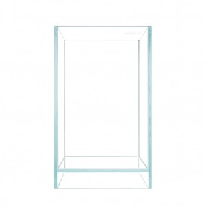 Acquario Aqpet Kubic 15 Air in vetro extrachiaro da 5 mm con coperchio in vetro removibile
