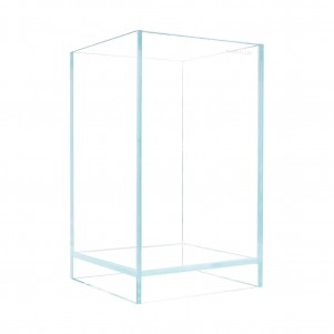 Acquario Aqpet Kubic 15 Air in vetro extrachiaro da 5 mm con coperchio in vetro removibile