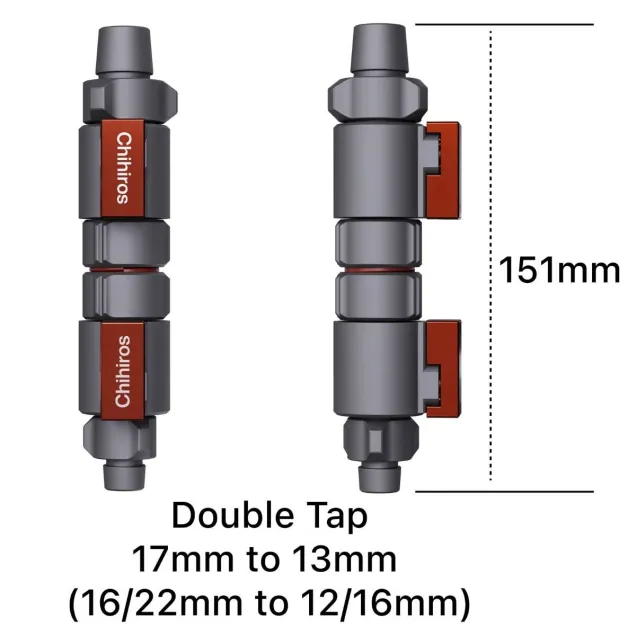 Chihiros Double Tap connettore rapido a doppia valvola per filtri esterni acquario 16 22 - 12 16