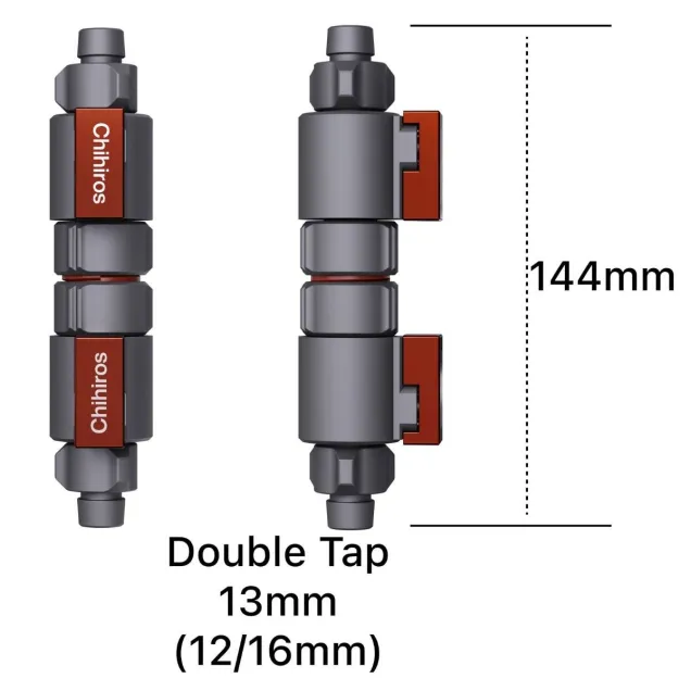 Chihiros Double Tap connettore rapido a doppia valvola per filtri esterni acquario 12 / 16