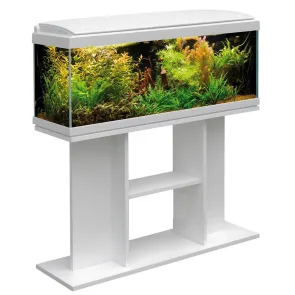 MTB Acquari Milo 100 LED Acquario con tavolino accessoriato 117 L Bianco