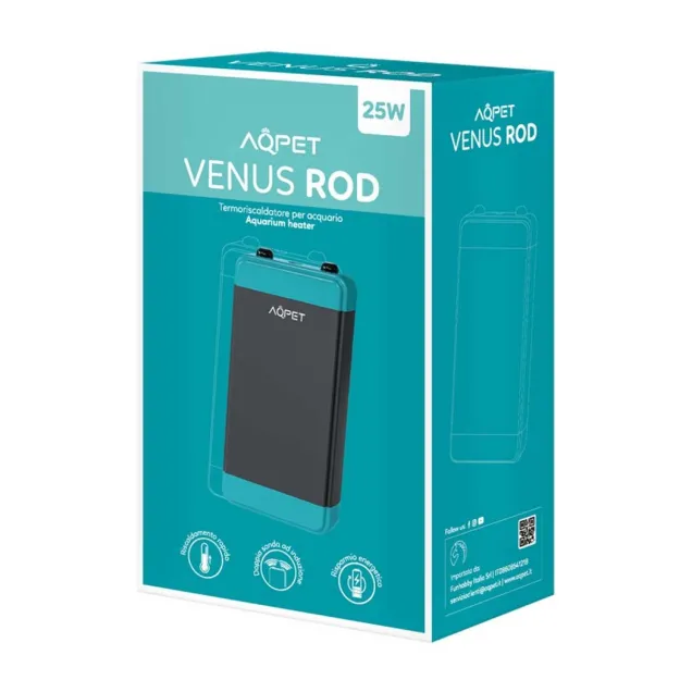 Aqpet Venus Rod – Termoriscaldatore compatto intelligente 25W per acquari e tartarughiere