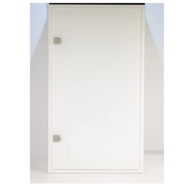 Supporto Genesi Acquari in alluminio con ante in vetro laccato bianco lucido dimensioni 45×45×78 cm bianco