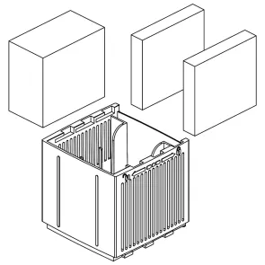 Modulo addizionale Sicce Shark Pro con tre spugne filtranti per filtro interno 2