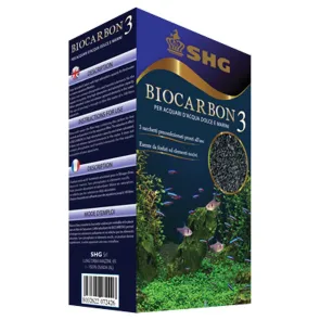 SHG Biocarbon carbone extra attivo 3 calzette da 80 grammi per filtro acquario 2