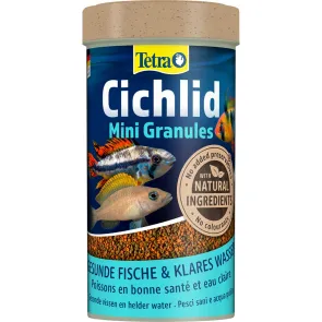 Tetra Cichlid Mini Granules 250 ml Mangime in Mini Granuli per ciclidi d'acquario di taglia media 3 6 cm