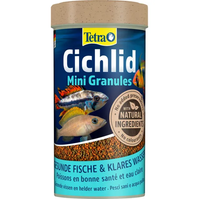 Tetra Cichlid Mini Granules 250 ml Mangime in Mini Granuli per ciclidi d'acquario di taglia media 3 6 cm