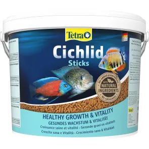 Tetra Cichlid Sticks 10 lt Mangime in sticks per ciclidi e pesci di taglia grossa d'acquario favorisce la crescita