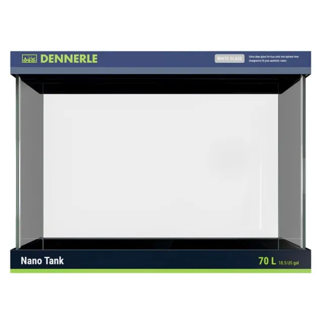 Dennerle Nano Tank 70L acquario vetro extrachiaro Opti White 50x39x36