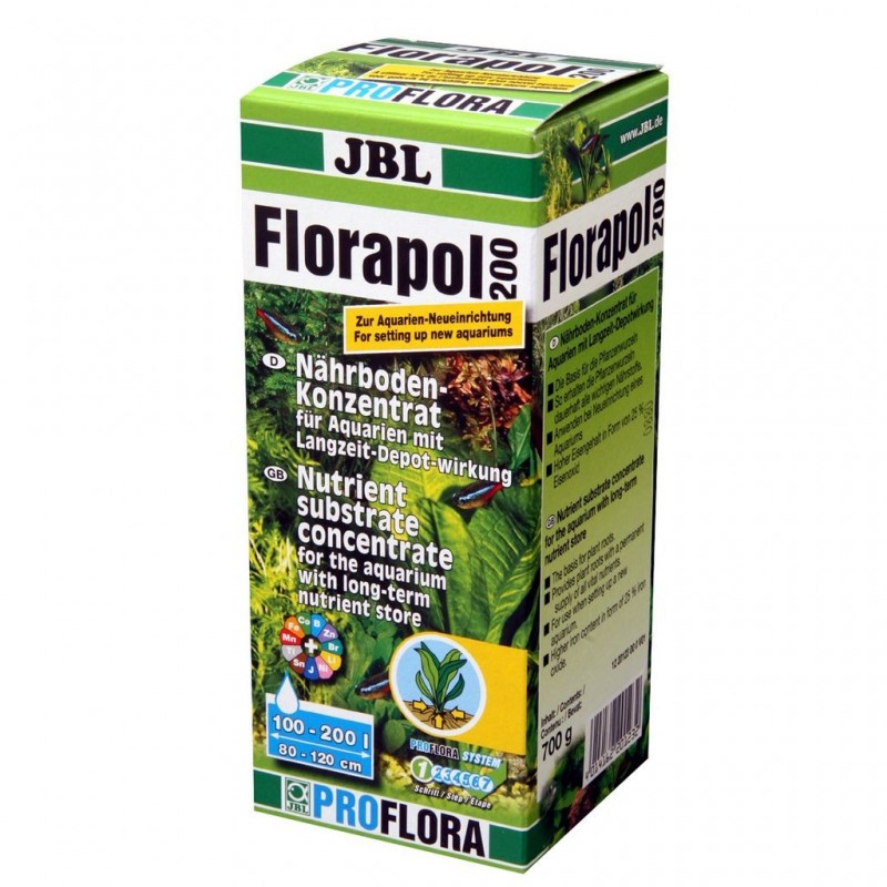 JBL Florapol 200 Substrato nutritivo concentrato 700gr acquari max 100-200lt