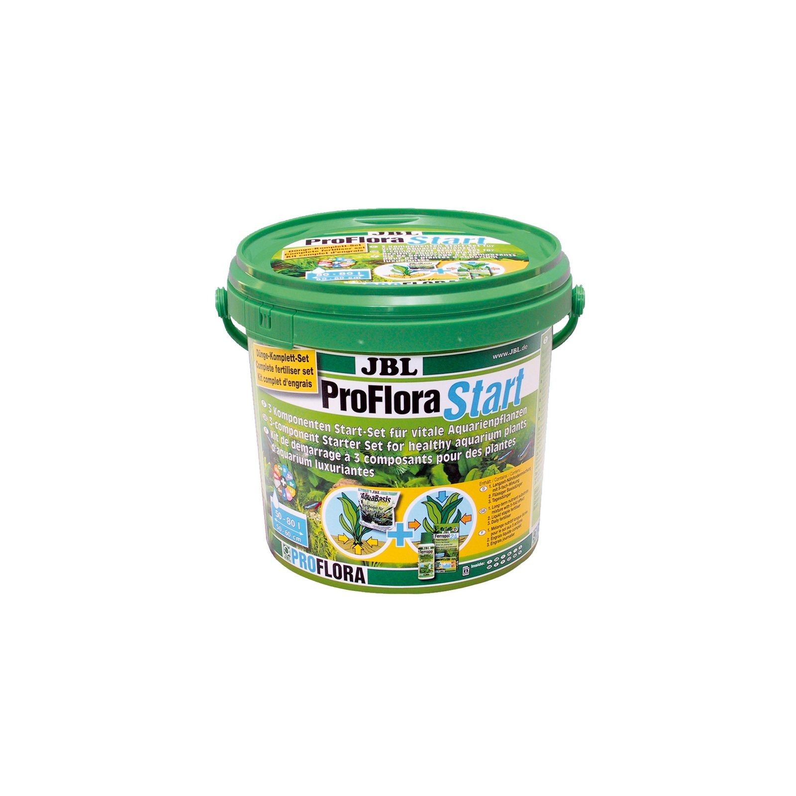 JBL ProFlora Start 100 3 componenti di base per la salute delle piante in acquario 3kg Acquari max 50-100lt