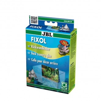 JBL FIXOL 50ml Colla Liquida d'acquario per Incollare sfondi Completo di Spatola