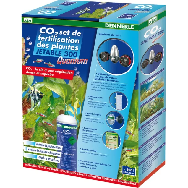 Dennerle 2974 Impianto CO2 Evolution Quantum 300 Con Bombola non Ricaricabile da 500gr per Acquari fino a 300 Litri
