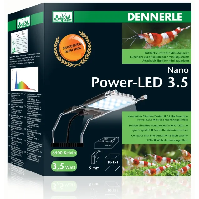 Dennerle 5716 Nano Power LED 3.5 w Plafoniera Led per Nano acquari