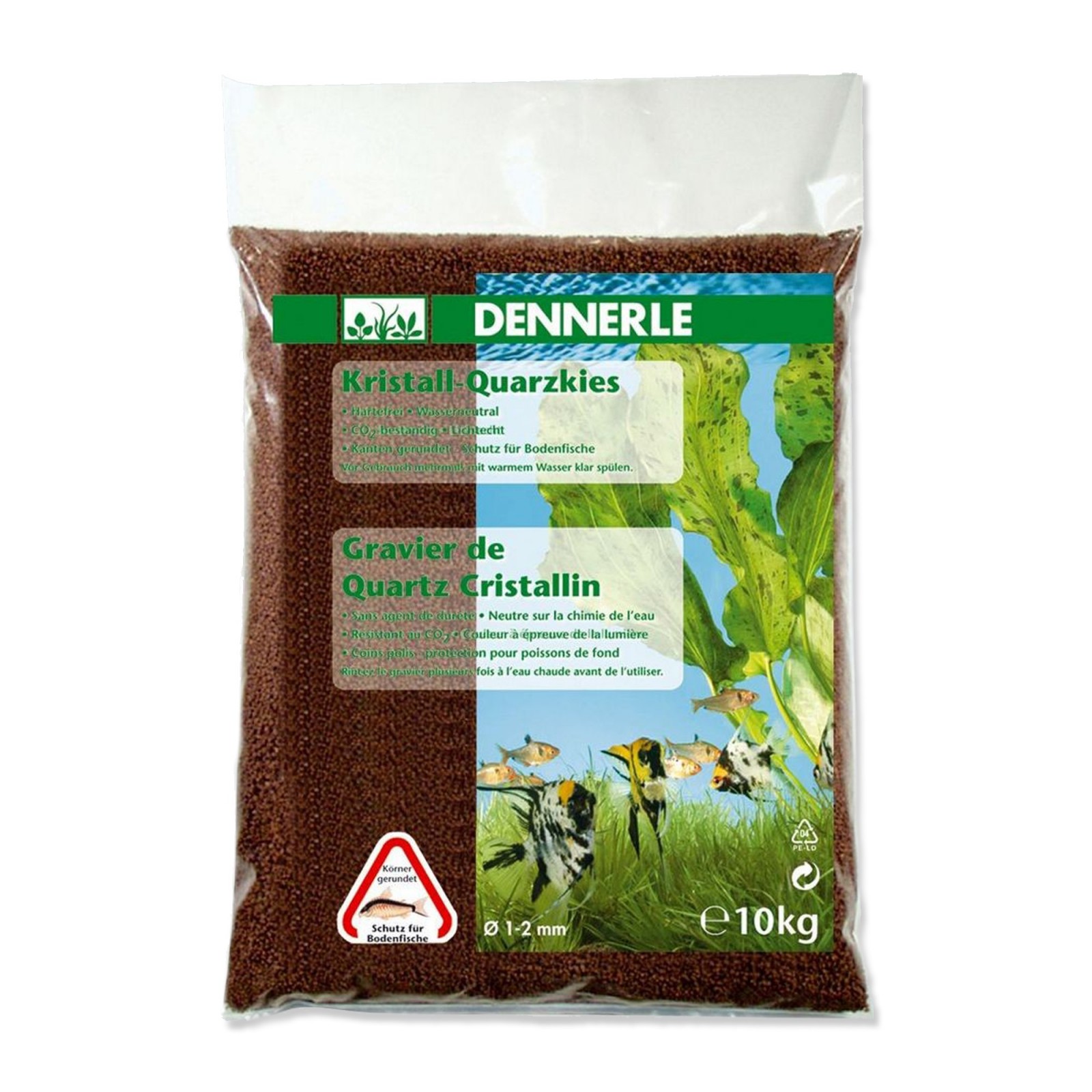 Dennerle 1732 Ghiaietto di Quarzo Marrone Chiaro 10 Kg per acquario